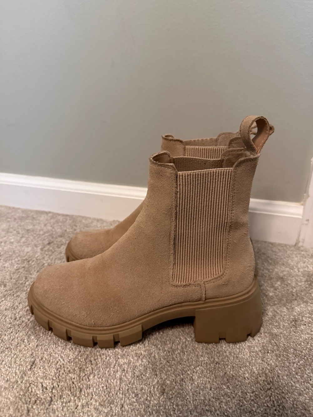 Steve Madden Suede Lug Sole Boots